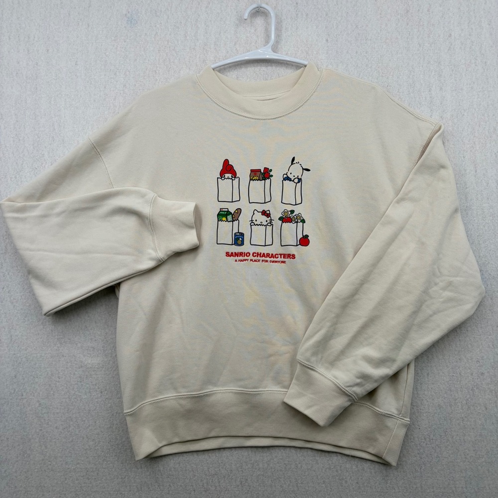 Uniqlo UT Sanrio Characters Hello Kitty Cream Sweatshirt XS 241-481212